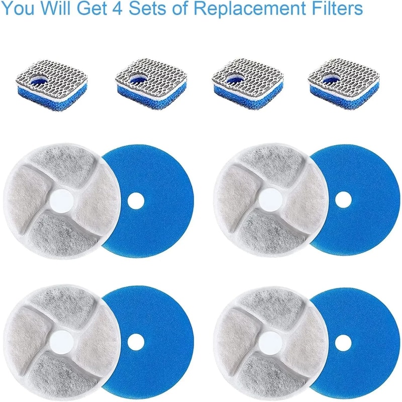 Activated Carbon Replacement Filters For Cat Dog Water Fountain Dispensers 0