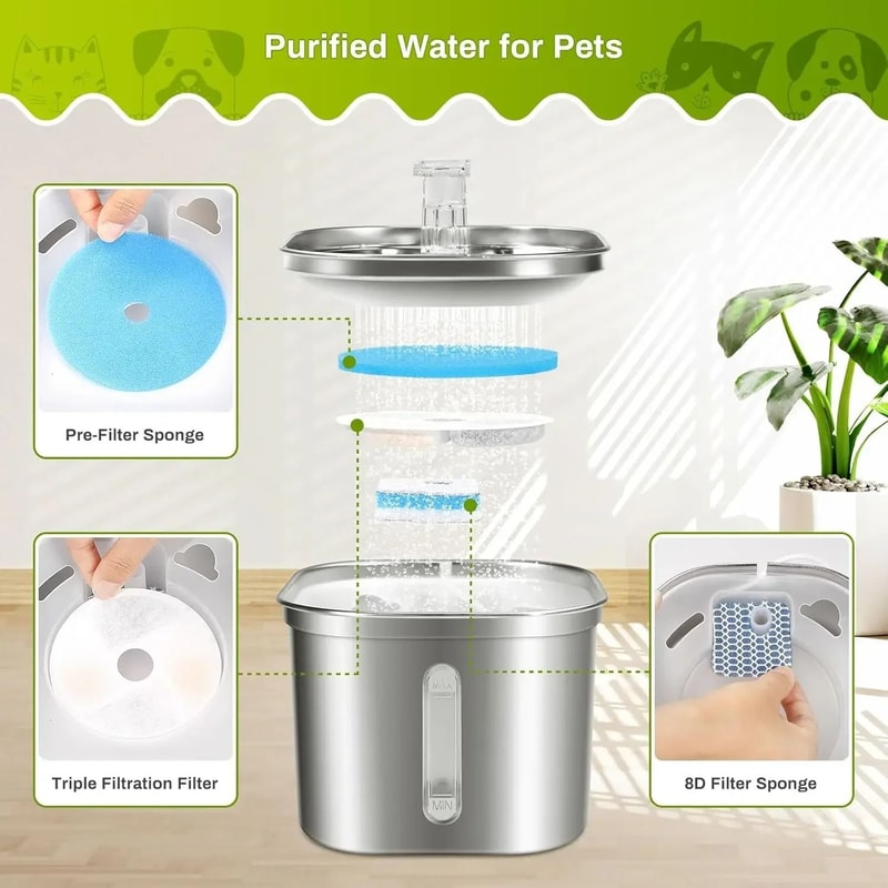 Activated Carbon Replacement Filters For Cat Dog Water Fountain Dispensers 3