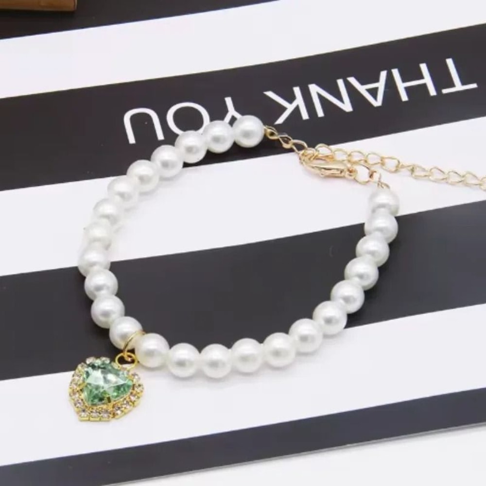 Luxury Pearl Cat Collar Necklace For Kittens Small Pets 8