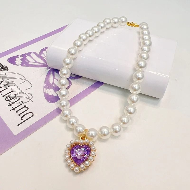 Luxury Pearl Cat Collar Necklace For Kittens Small Pets 17