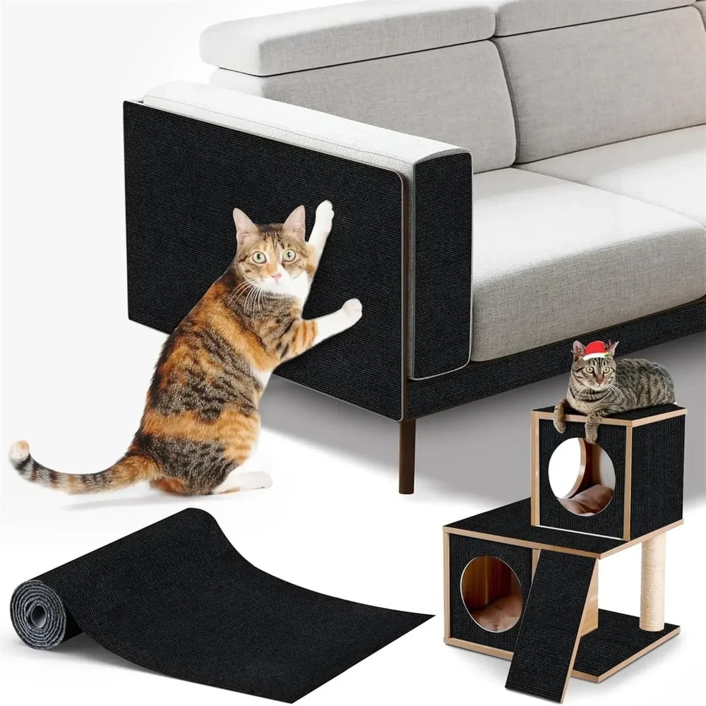SelfAdhesive Cat Scratcher Furniture Protector Mat For Sofas Walls Corners 12