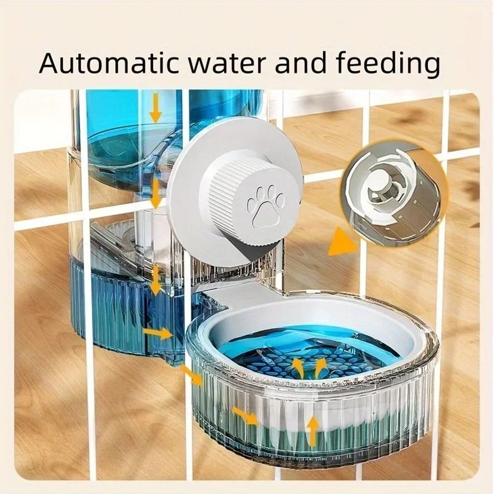 Hanging Gravity Pet Feeder Water Dispenser Set For Cat Cages And Small Pets 2