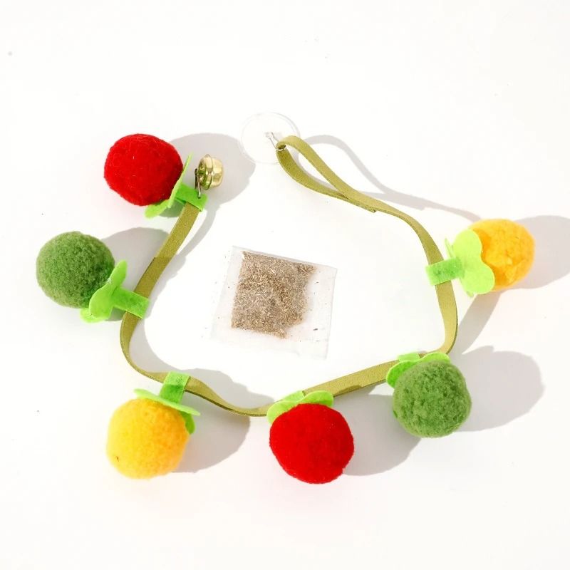 Felt Hanging Cat Teaser Toy With Bell Squeaky Interactive Training Wand 7