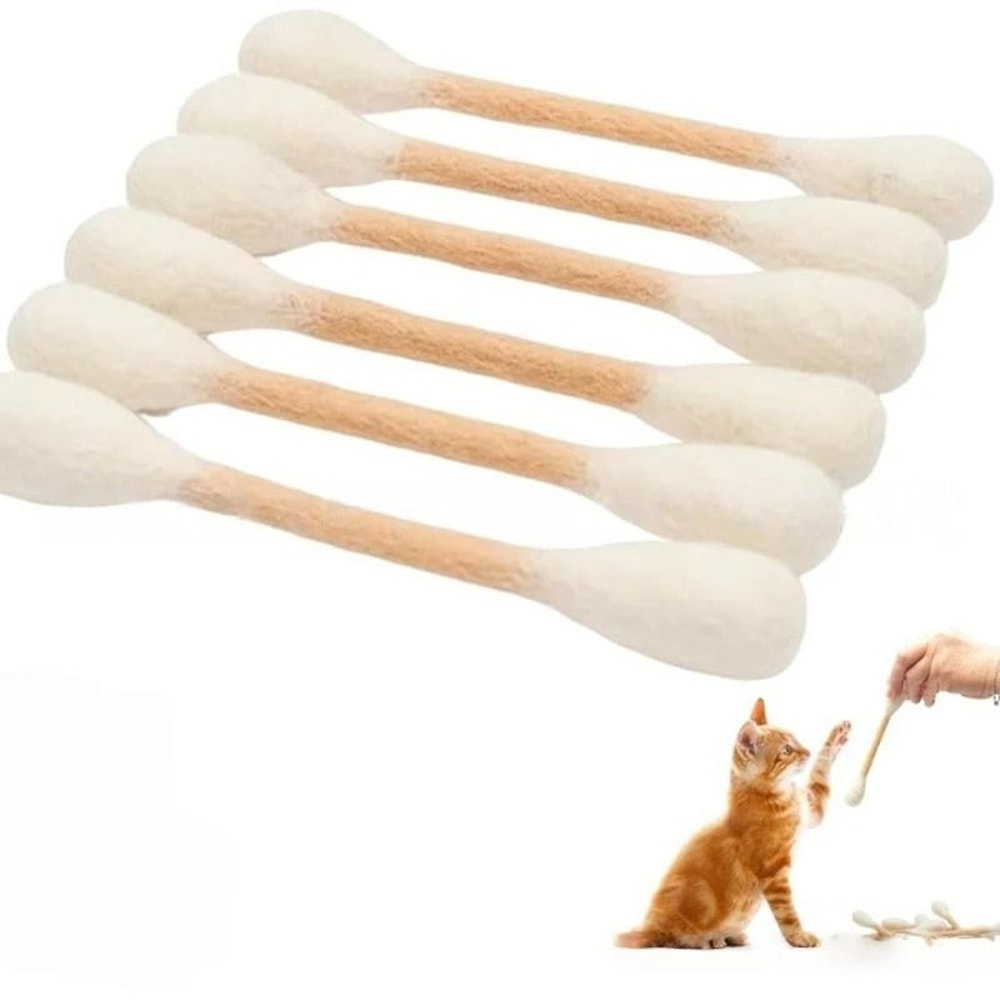 Oversized Catnip Cotton Swab Kicker Toy For Chewing Kicking Dental Play 9