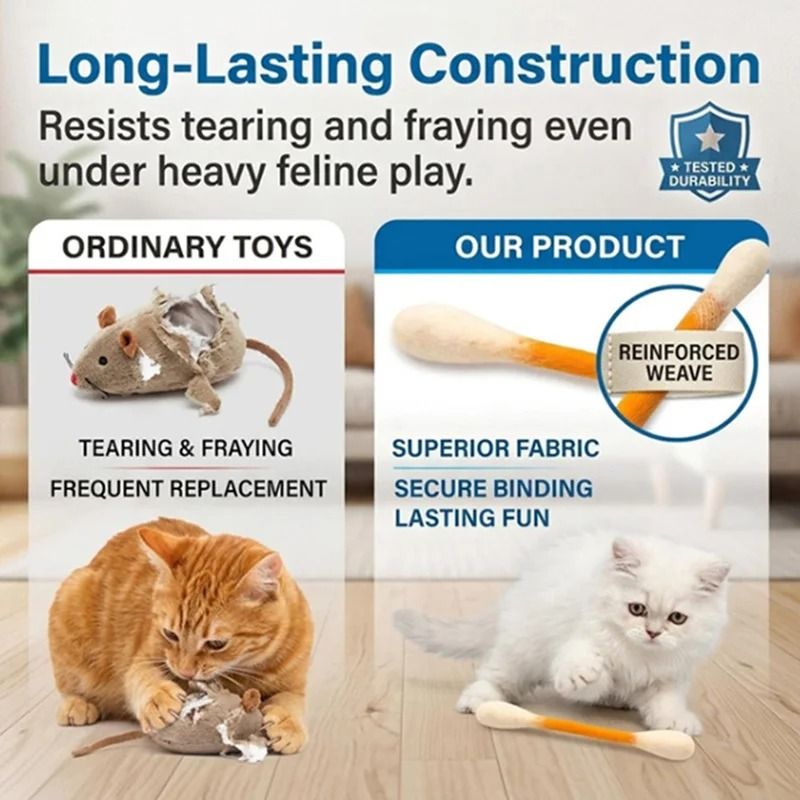 Oversized Catnip Cotton Swab Kicker Toy For Chewing Kicking Dental Play 3