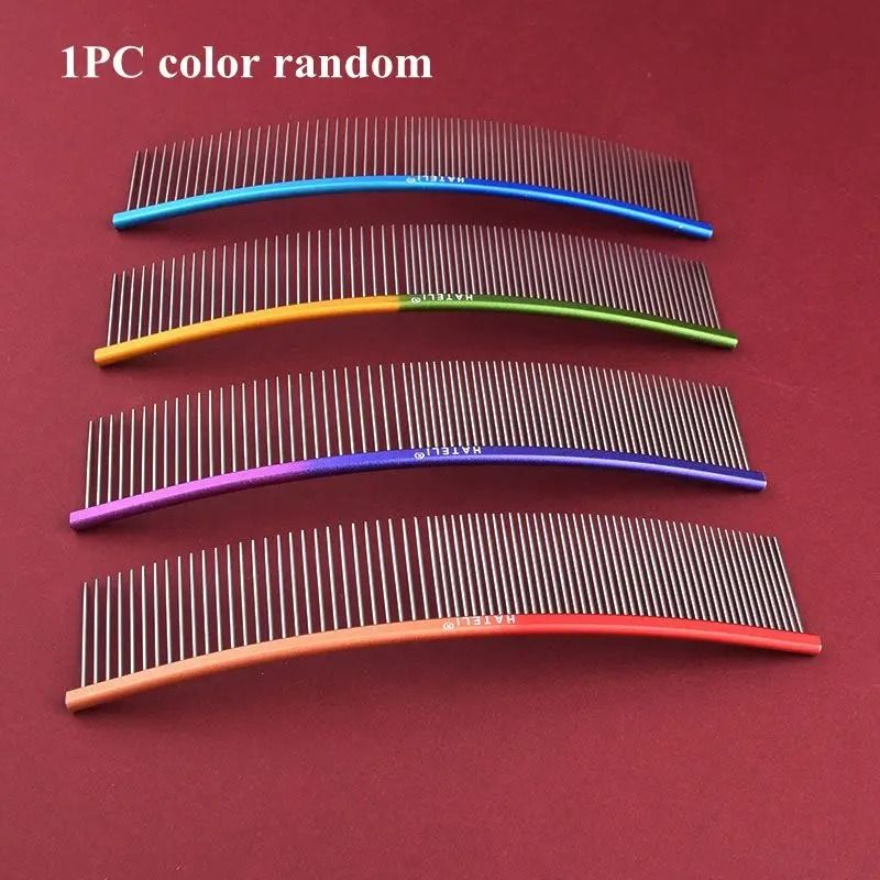 Rainbow Stainless Steel Pet Grooming Comb For Dogs Cats 748in 10