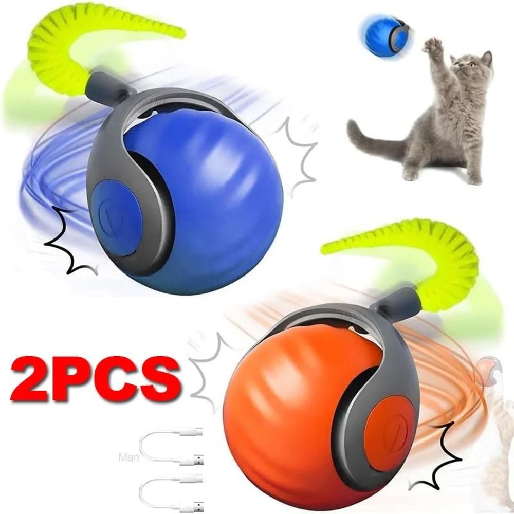 Speedy Tail 20 Smart Interactive Rolling Cat Ball With Motion Activation 0