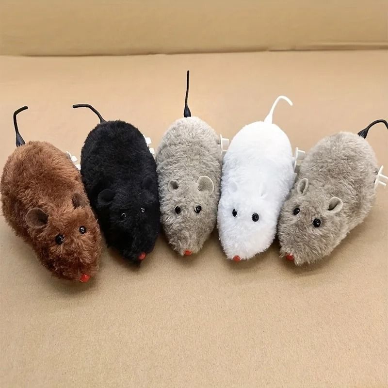 PlayPounce WindUp Mouse Chase Set Interactive Cat Toy Mice For Indoor Cats 4PCS 3