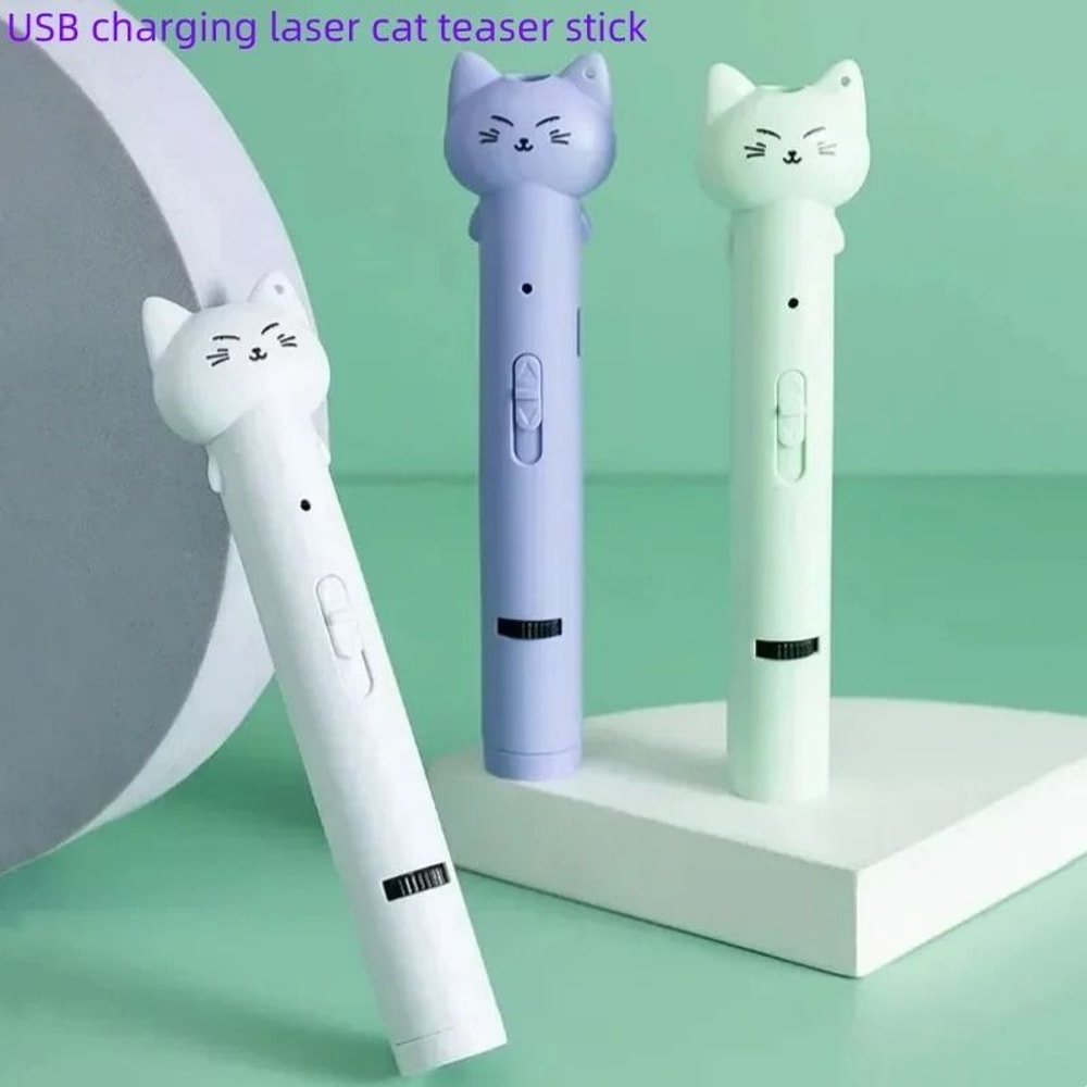 USB Rechargeable Laser Cat Toy Pen With Interactive Projection Patterns 0