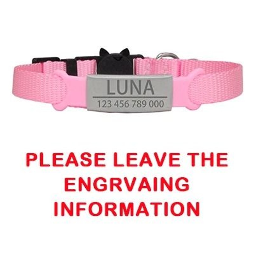 Custom Engraved Breakaway Cat Collar With Personalized ID Tag 9
