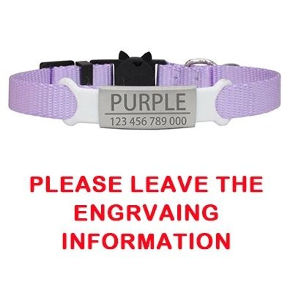 Custom Engraved Breakaway Cat Collar With Personalized ID Tag 10