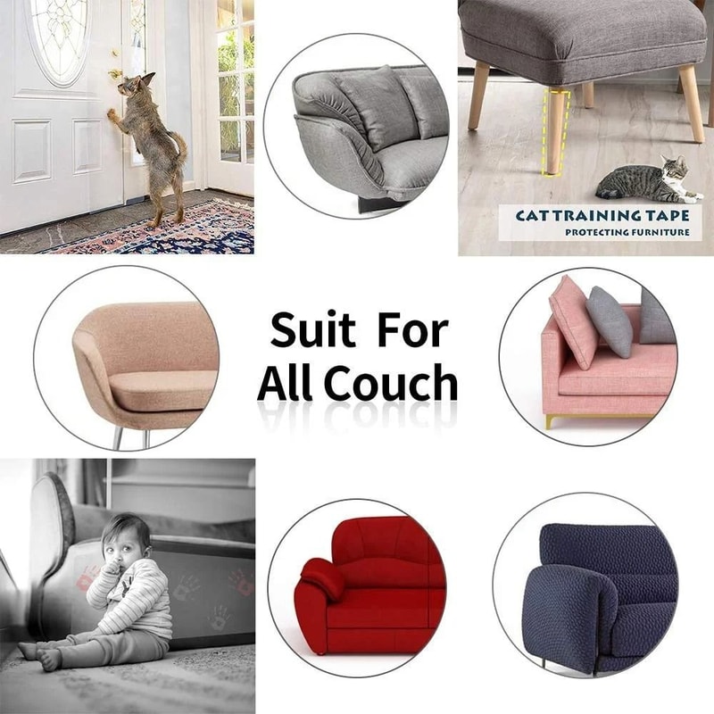 ClearGuard Anti Scratch Furniture Protector Tape For Couches Sofas 5