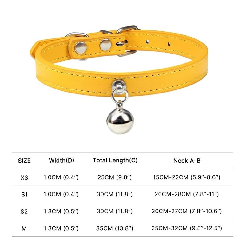 RainbowPaws Adjustable Safety Cat Collar With Bell For Kittens Small Pets 12