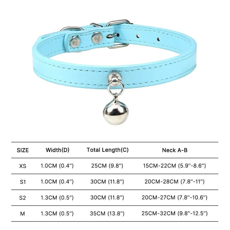 RainbowPaws Adjustable Safety Cat Collar With Bell For Kittens Small Pets 19