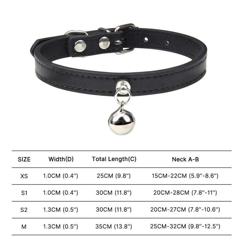 RainbowPaws Adjustable Safety Cat Collar With Bell For Kittens Small Pets 20
