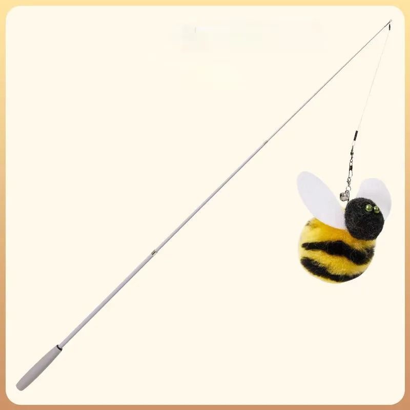 ProChase Carbon Fiber Telescopic Cat Wand Toy With Feather Teaser 7