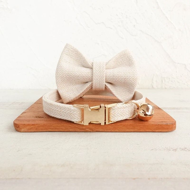 Personalized Bow Cat Collar With Engraved Nameplate And Bell 15