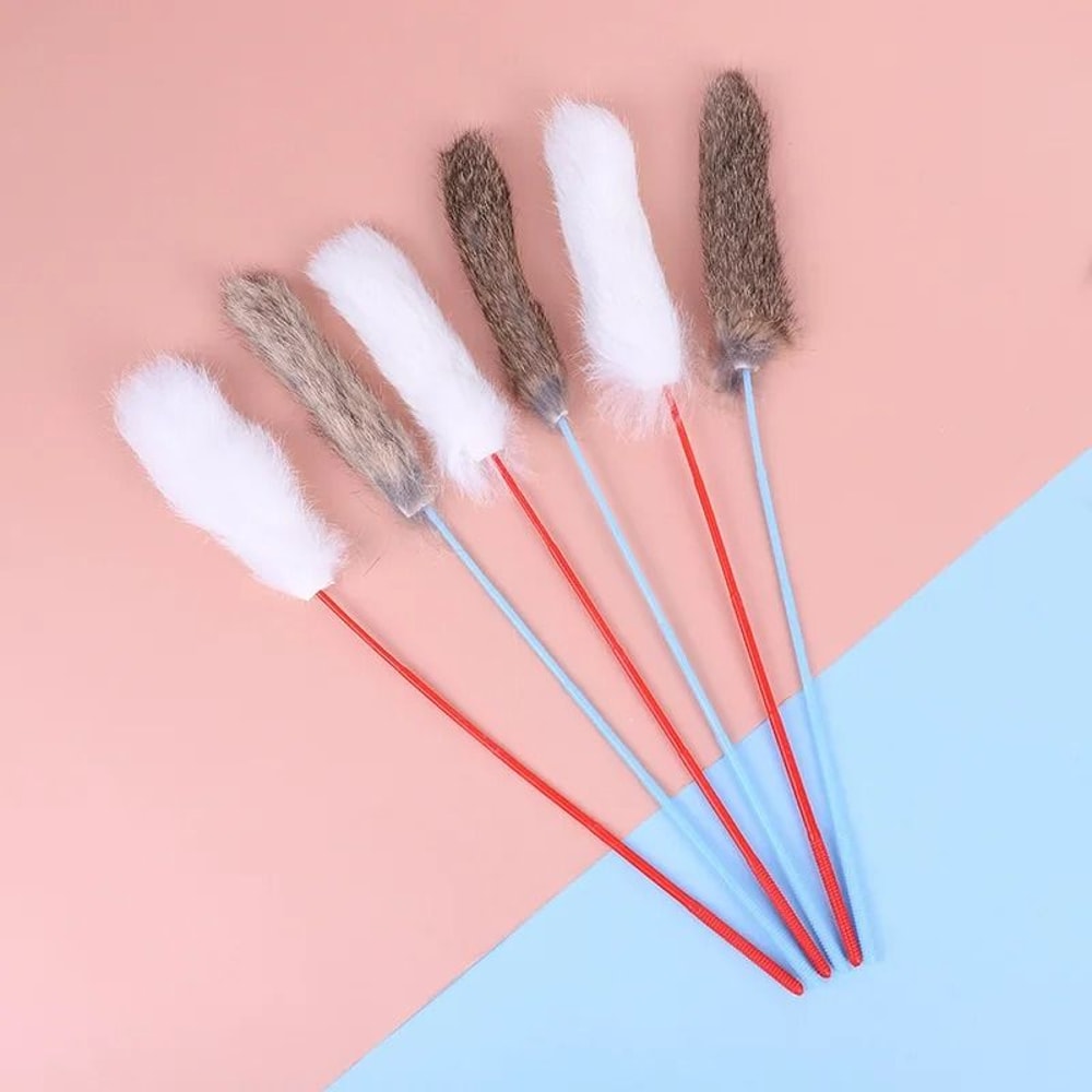 FeatherFrenzy 5Piece Interactive Cat Wand Toy Set With Bells Feather Teasers 16