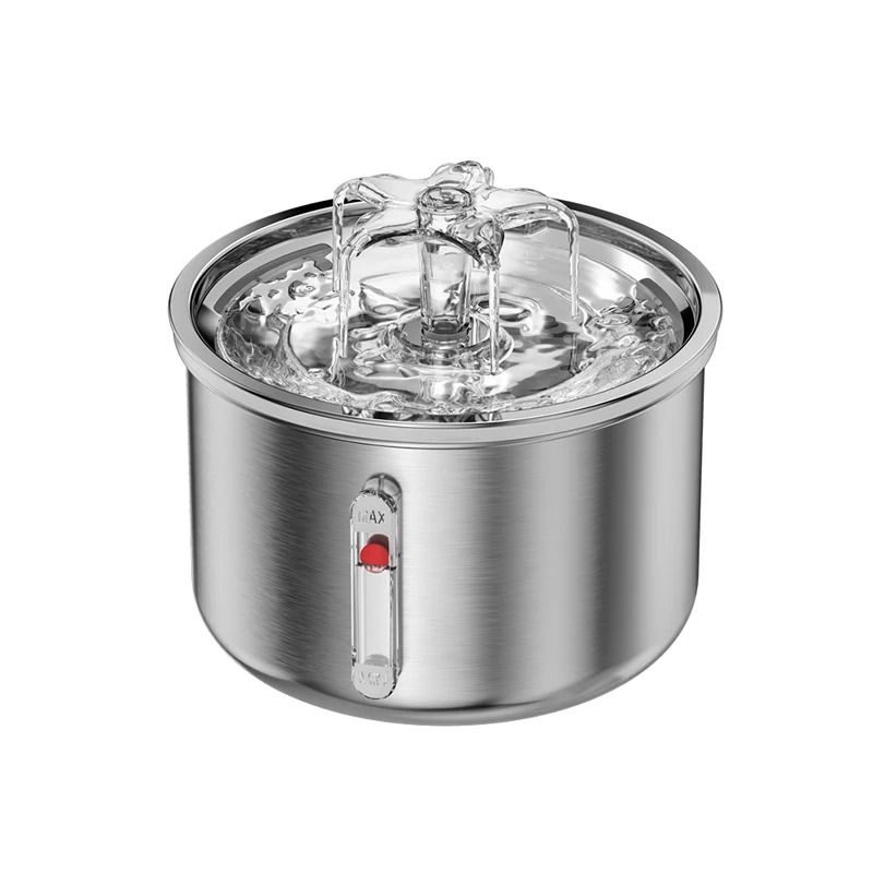Stainless Steel Automatic Pet Water Fountain With USB Quiet Pump 8