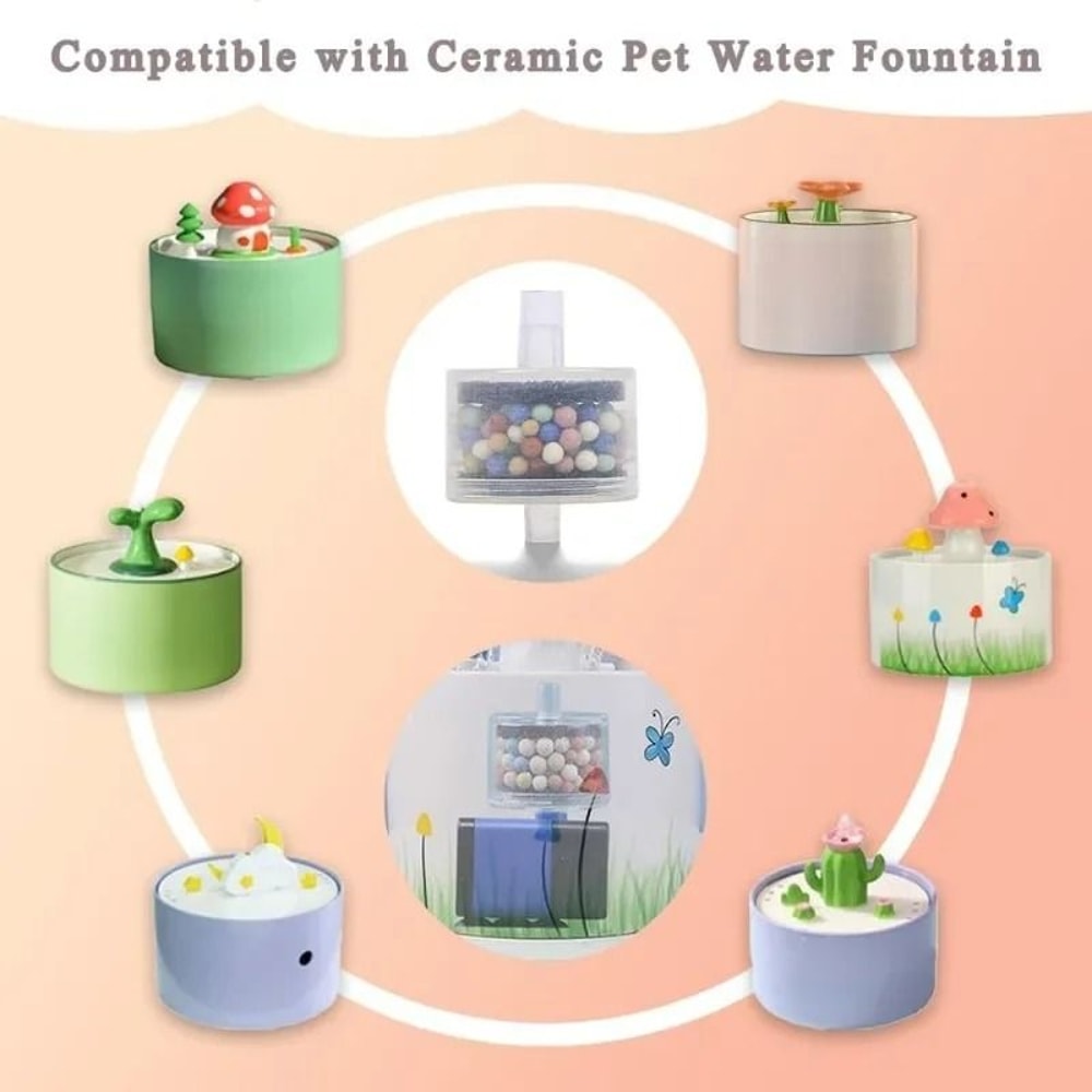 Replacement Water Filters For 15L Ceramic Cat Water Fountain 4612 Pack 5