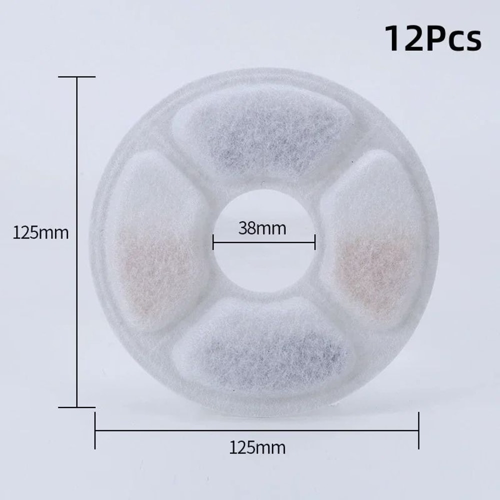 612 Pack Flower Fountain Replacement Filters For Cat Dog Water Fountains 8