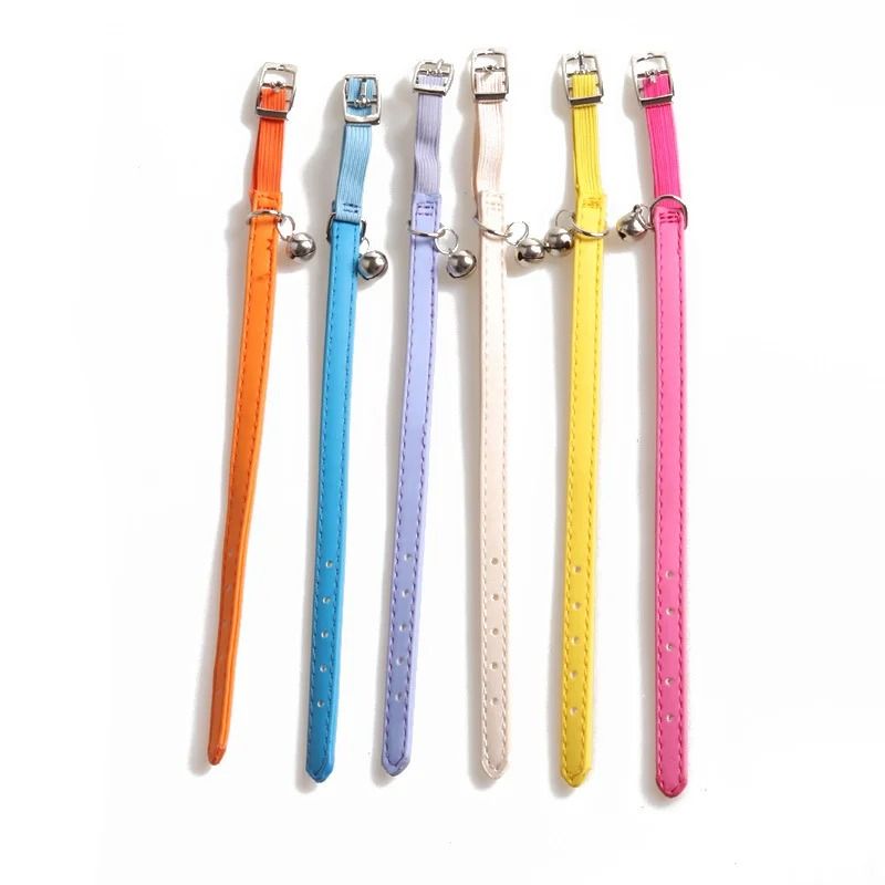 Macaron Color Adjustable Cat Collar With Bell For Cats Small Dogs 4