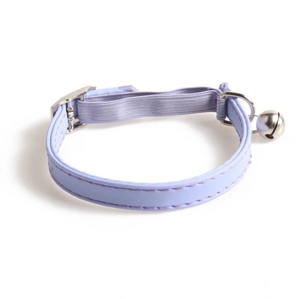 Macaron Color Adjustable Cat Collar With Bell For Cats Small Dogs 12