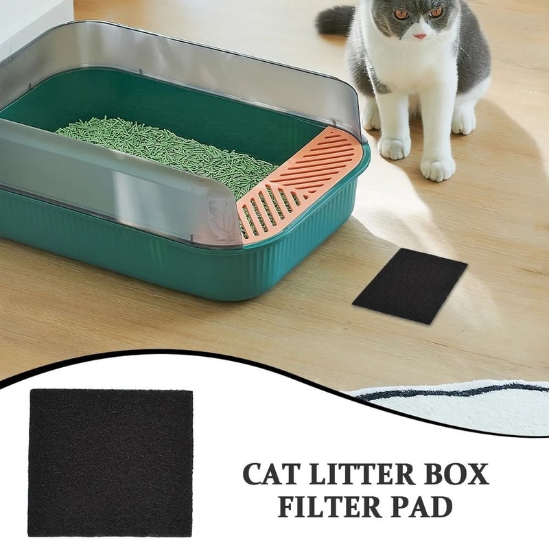 12 Pack Activated Carbon Litter Box Filters For Odor Control 5