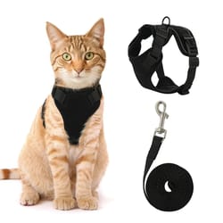reflective escape-proof cat harness and leash set with breathable mesh vest