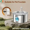 HOOISE Cat Water Fountain Replacement Filter Set With Activated Carbon Sponge Refills 1