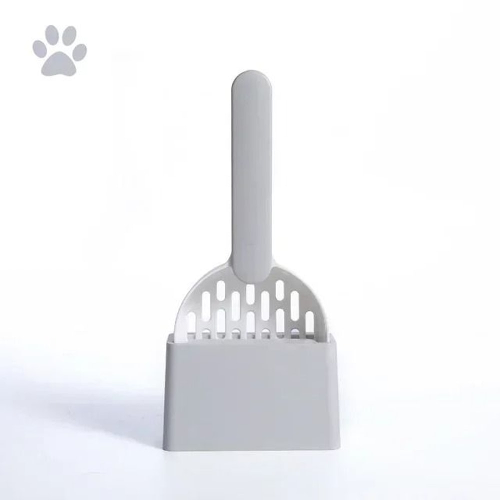 EasyClean Long Handle Cat Litter Scoop Set With Storage Base 9