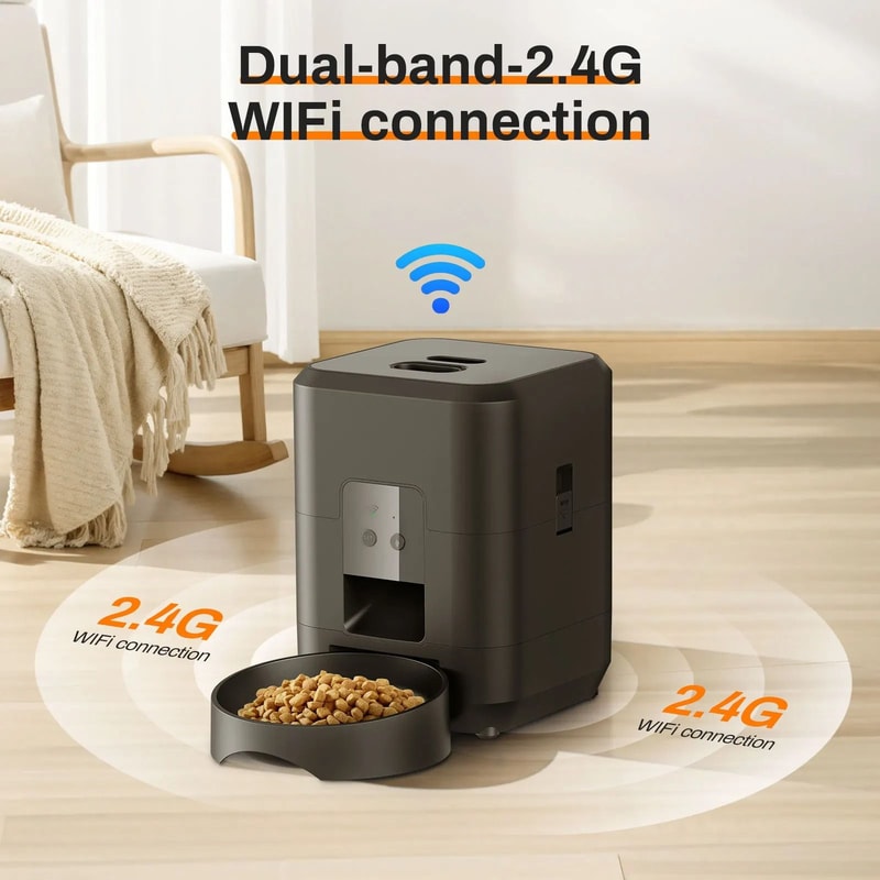 SmartMeal 2L WiFi Pet Feeder With Camera Timer Slow Feeding Control 4