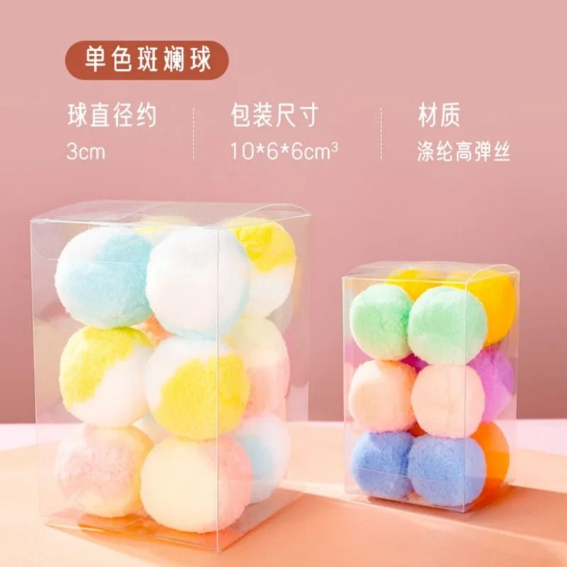 ColorPop Plush Pom Pom Cat Toy Balls 10Piece Interactive Play Set 4