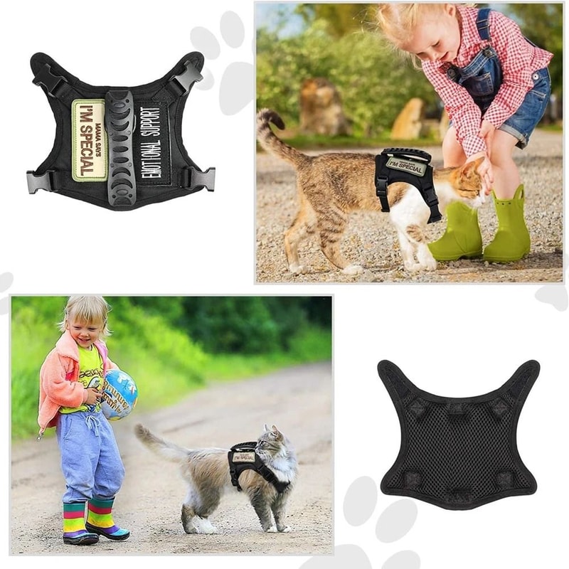 Escape Proof Tactical Cat Harness Vest For Outdoor Walking Training 5