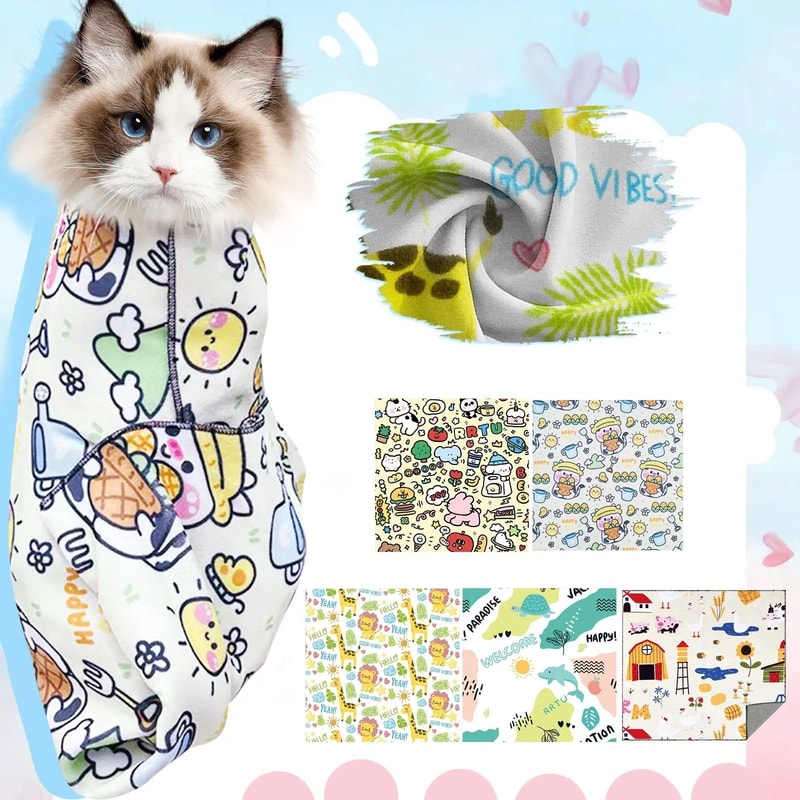 Self Adhesive Cat Grooming Wrap For Nail Trimming And StressFree Pet Care 0