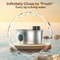Wireless Stainless Steel Cat Water Fountain With Motion Sensor Rechargeable Battery 5