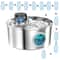 Wireless Stainless Steel Cat Water Fountain With Motion Sensor Rechargeable Battery 7