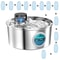 Wireless Stainless Steel Cat Water Fountain With Motion Sensor Rechargeable Battery 7