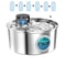 Wireless Stainless Steel Cat Water Fountain With Motion Sensor Rechargeable Battery 8