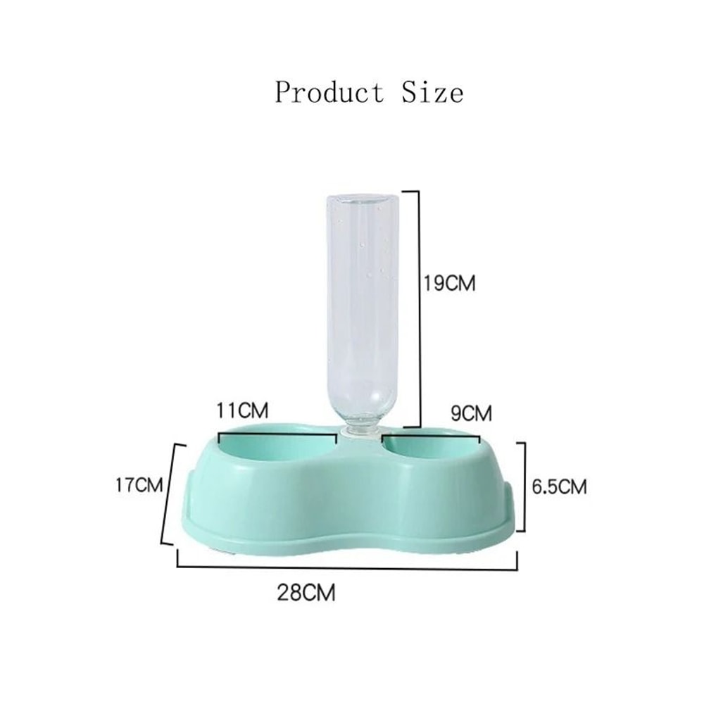 2in1 Automatic Pet Food And Water Bowl Station For Cats And Small Dogs 5