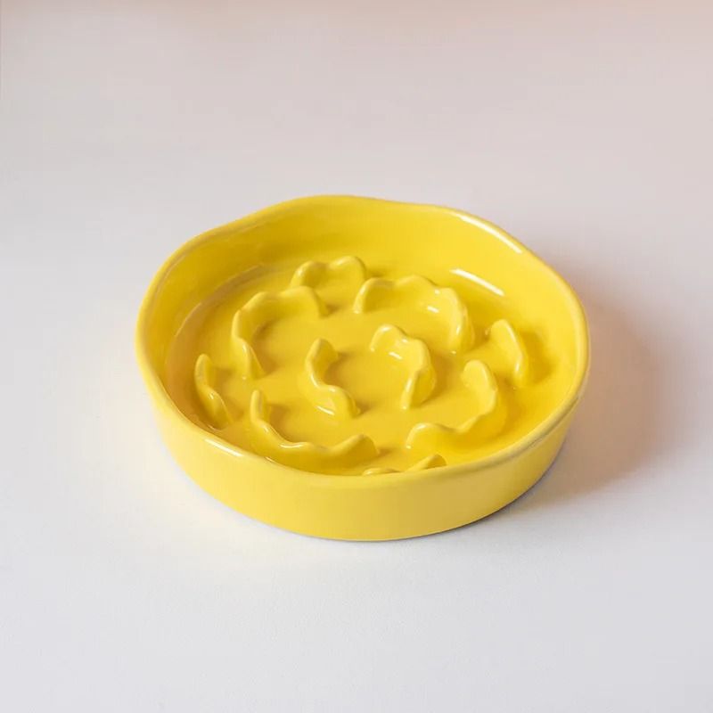 Elevated Ceramic Slow Feeder Cat Bowl For Healthy Eating Neck Comfort 9