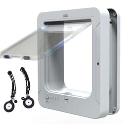 smart microchip pet door with direction control & automatic sensor access