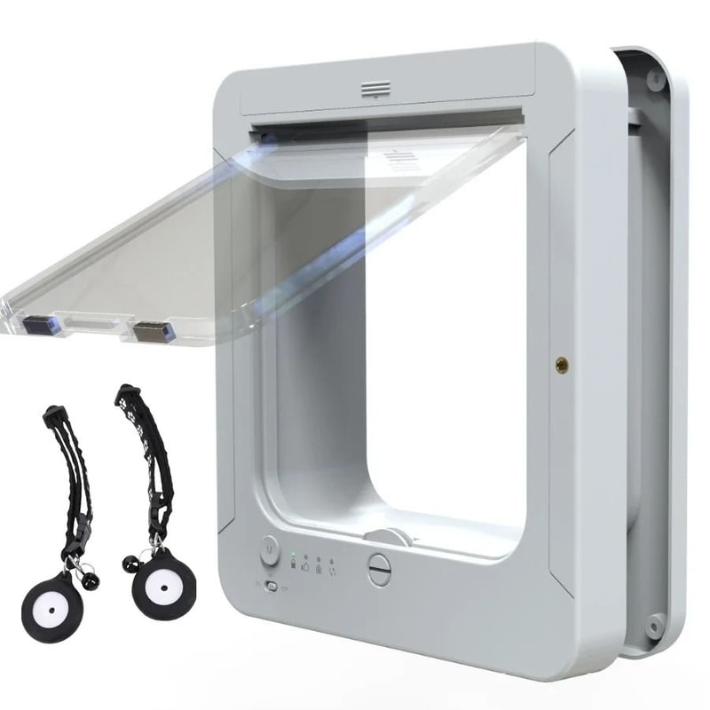 Smart Microchip Pet Door With Direction Control Automatic Sensor Access 0
