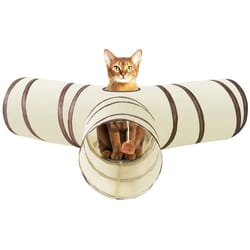 foldable cat tunnel toy with built-in storage for interactive indoor play