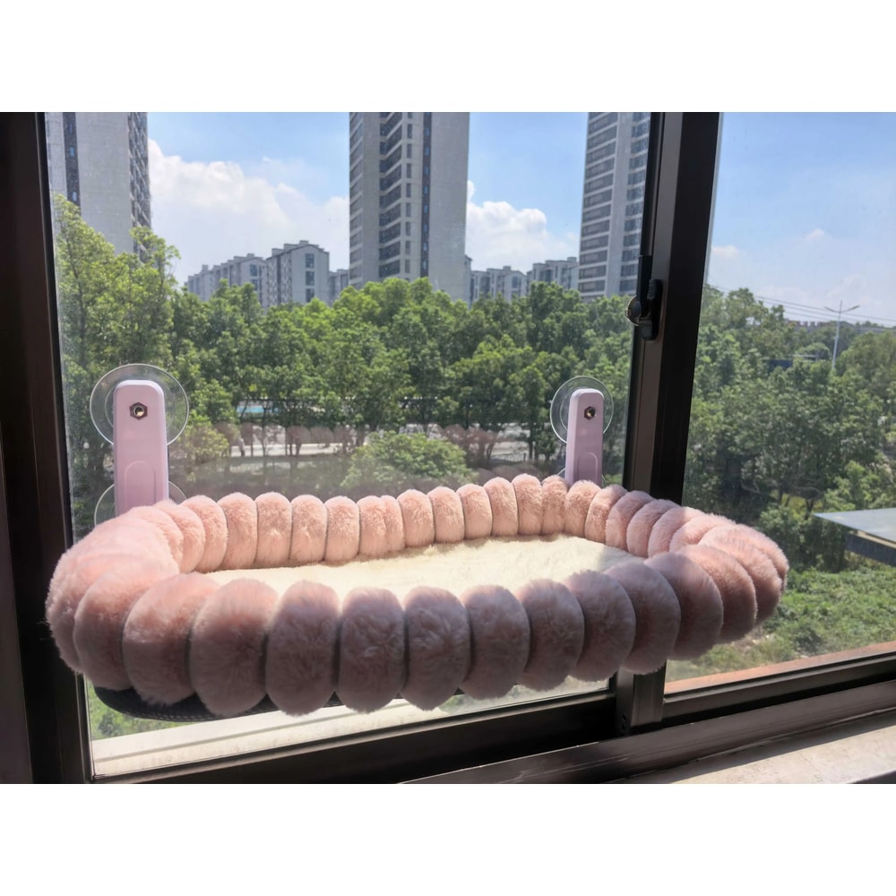Foldable Window Cat Hammock With Suction Cups For Sunbathing And Lounging 7