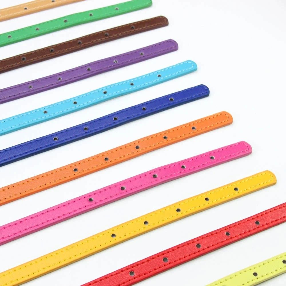 3Piece Soft PU Leather Cat Collar Set For Kittens Cats Small Dogs 4