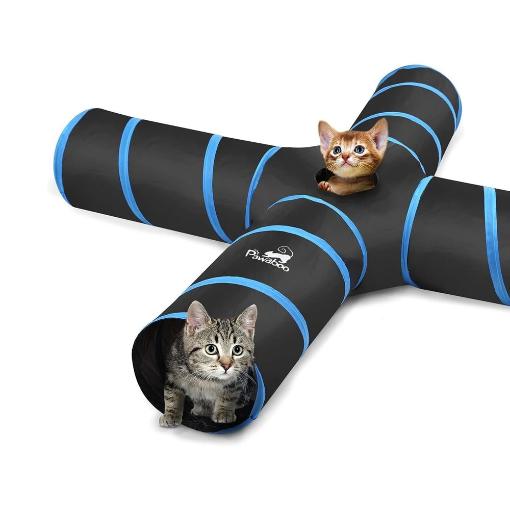 Pawaboo Collapsible Cat Tunnel With Balls And Bells For Interactive Indoor Play 8
