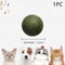 Natural Edible Catnip Ball Toys For Teeth Cleaning Play Enrichment 5