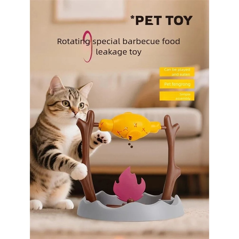 Campfire Chicken Interactive Slow Feeder Toy For Cats Dogs 2