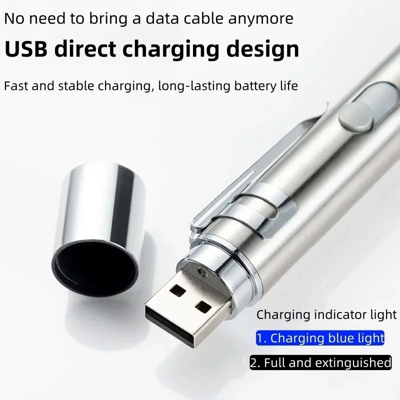 Smart USB Rechargeable Interactive Cat Laser Wand Toy With Pattern Projection 5